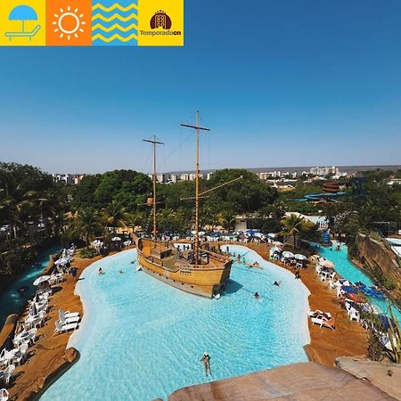 Piazza Com Acesso Ao Acqua Park - Gustavo Aparthotel Caldas Novas Exteriör bild