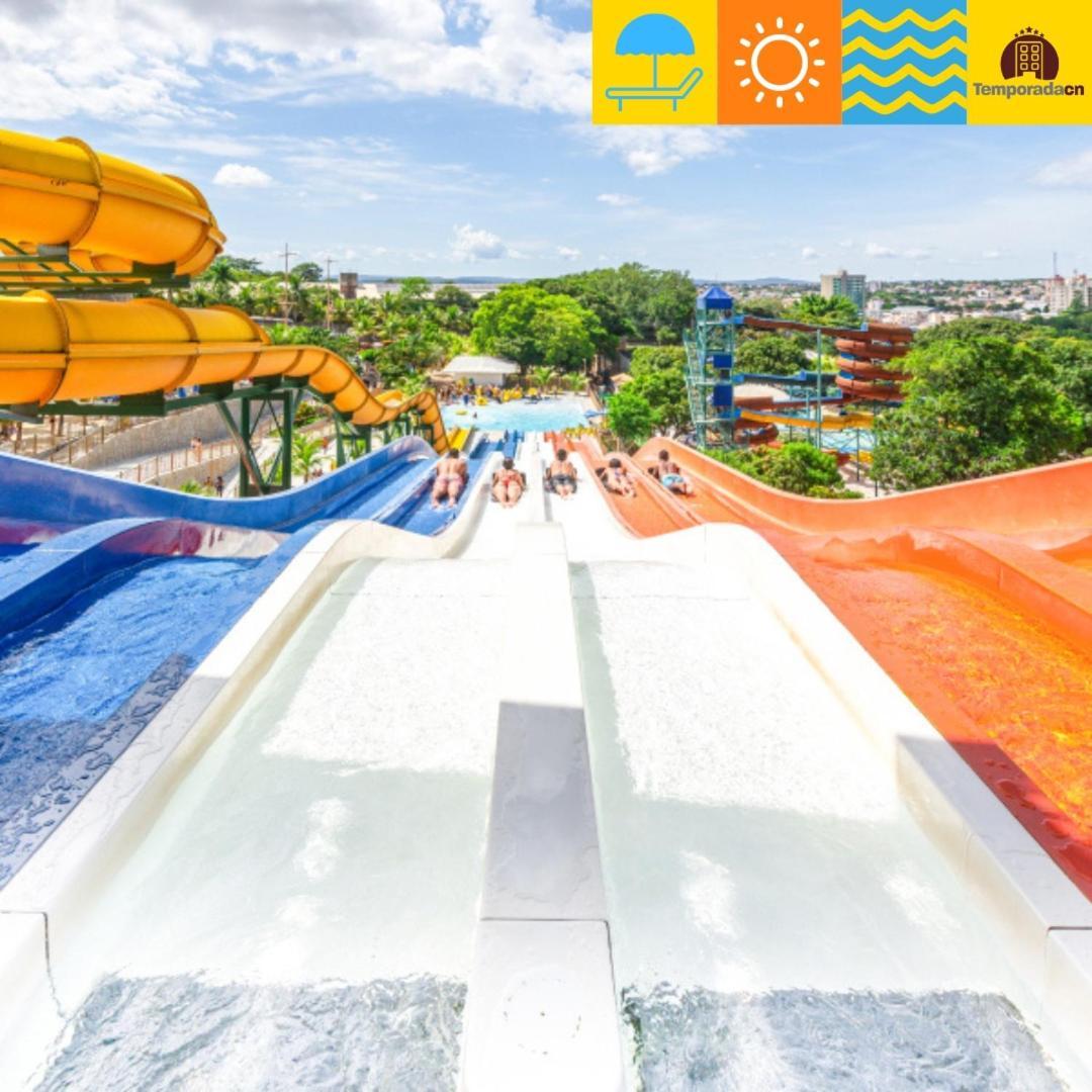 Piazza Com Acesso Ao Acqua Park - Gustavo Aparthotel Caldas Novas Exteriör bild