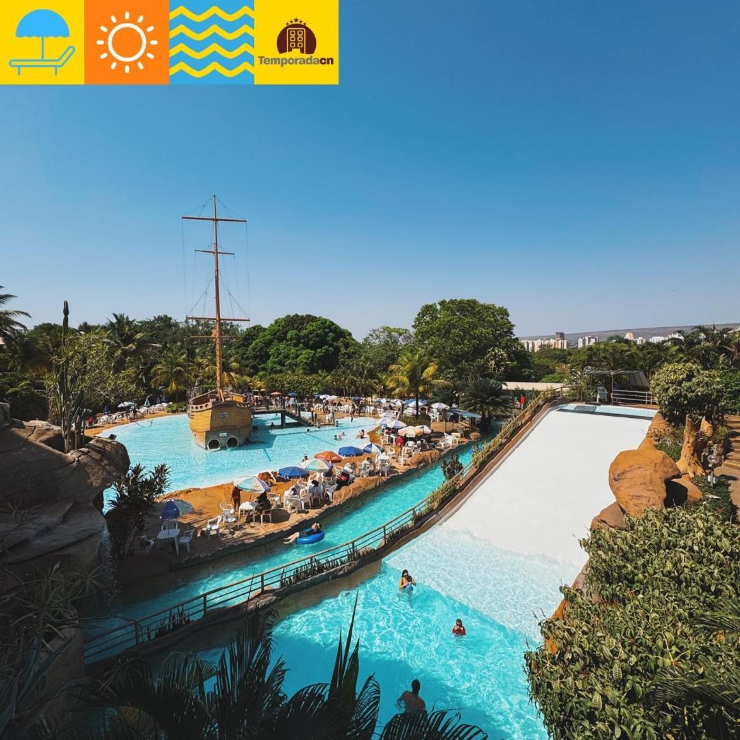 Piazza Com Acesso Ao Acqua Park - Gustavo Aparthotel Caldas Novas Exteriör bild