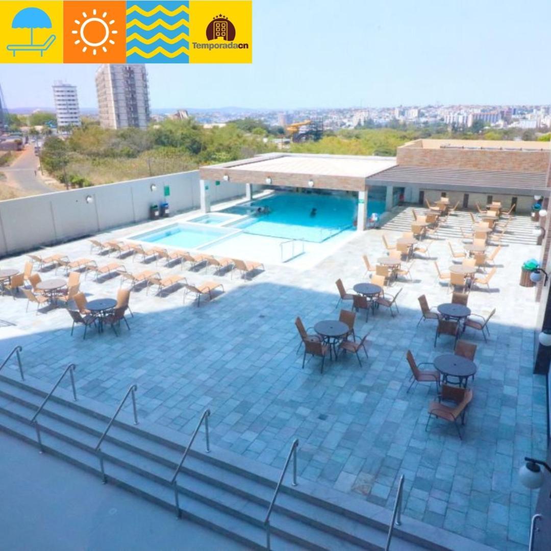 Piazza Com Acesso Ao Acqua Park - Gustavo Aparthotel Caldas Novas Exteriör bild